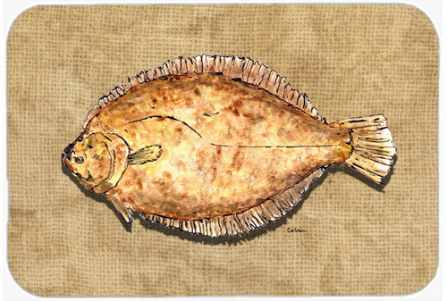 Picture of Carolines Treasures 8821LCB 15 X 12 In. Flounder Glass Cutting Board Large Size