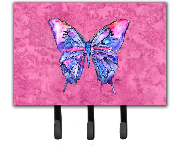 Butterfly on Pink Leash or Key Holder