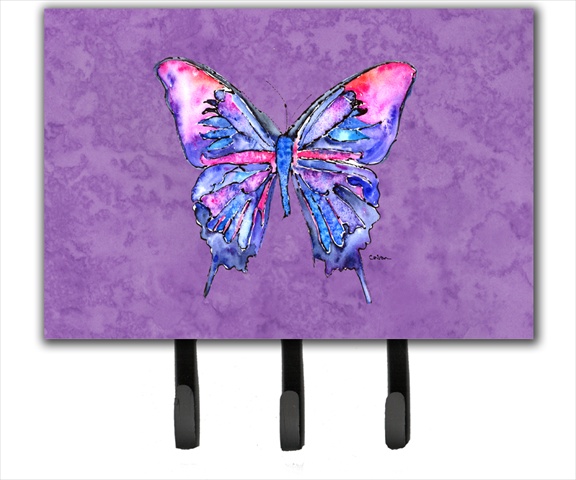 6 x 9 In. Butterfly on Purple Leash or Key Holder