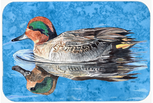 Picture of Carolines Treasures 8830LCB 15 X 12 In. Teal Duck Glass Cutting Board Large Size