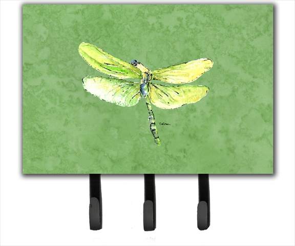8864TH68 6 x 9 In. Dragonfly on Avacado Leash or Key Holder