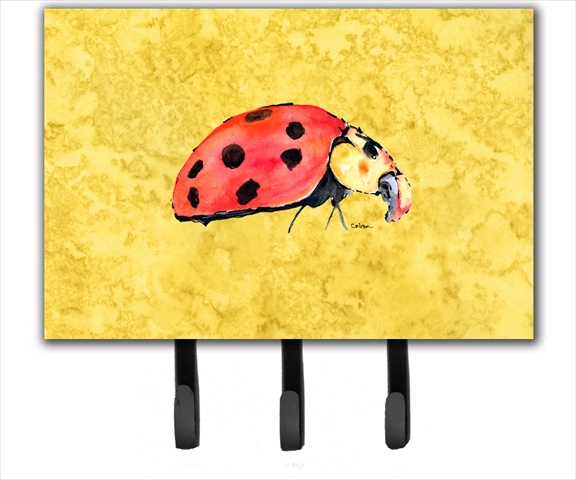 8867TH68 6 x 9 In. Lady Bug on Yellow Leash or Key Holder