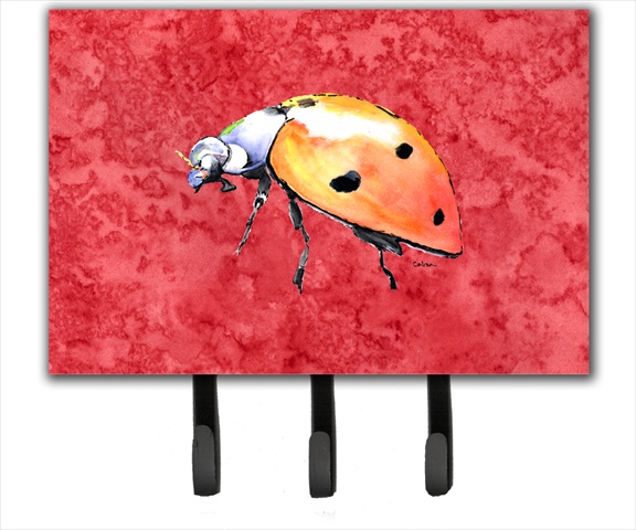 6 x 9 In. Lady Bug on Red Leash or Key Holder