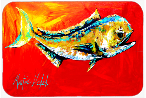 15 X 12 In. Danny Dolphin Fish Glass Cutting Board Large Size