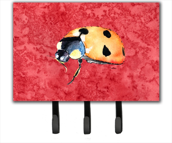 8869TH68 6 x 9 In. Lady Bug on Red Leash or Key Holder