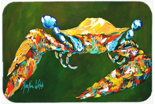15 X 12 In. Go Green Crab Glass Cutting Board Large Size