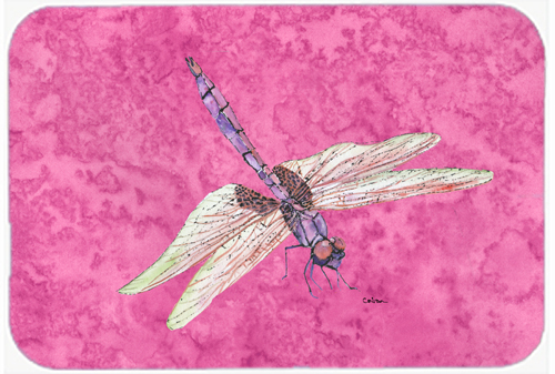 Picture of Carolines Treasures 8891LCB 15 X 12 In. Dragonfly on Pink Glass Cutting Board Large Size