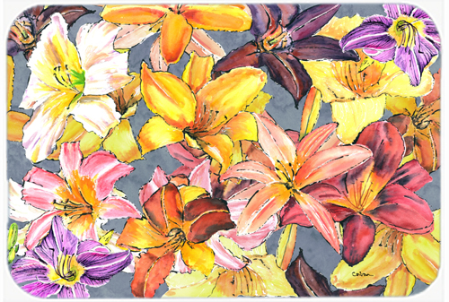 Picture of Carolines Treasures 8892LCB 15 X 12 In. Day Lillies Glass Cutting Board Large Size