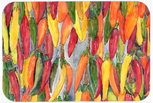 Picture of Carolines Treasures 8893LCB 15 X 12 In. Hot Peppers Glass Cutting Board Large Size