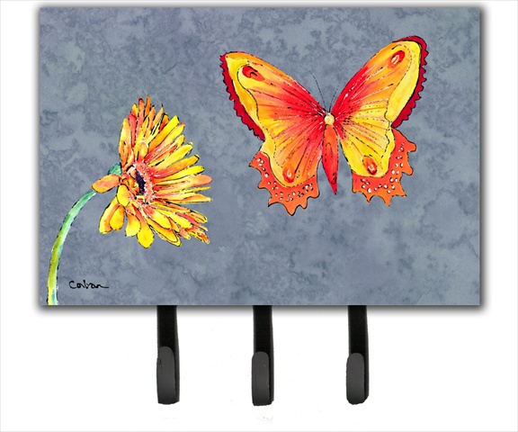 8877TH68 6 x 9 In. Gerber Daisy and Buttefly Leash or Key Holder