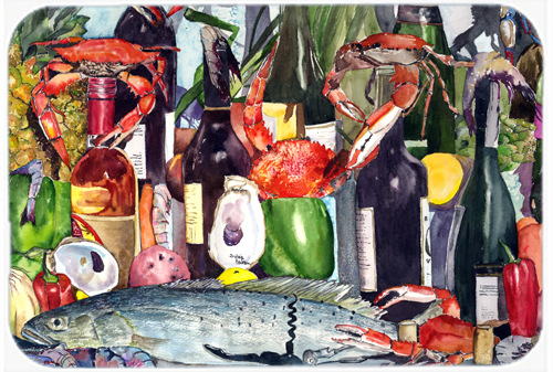 Picture of Carolines Treasures 8916LCB 15 X 12 In. Wine and Speckled Trout Glass Cutting Board Large Size
