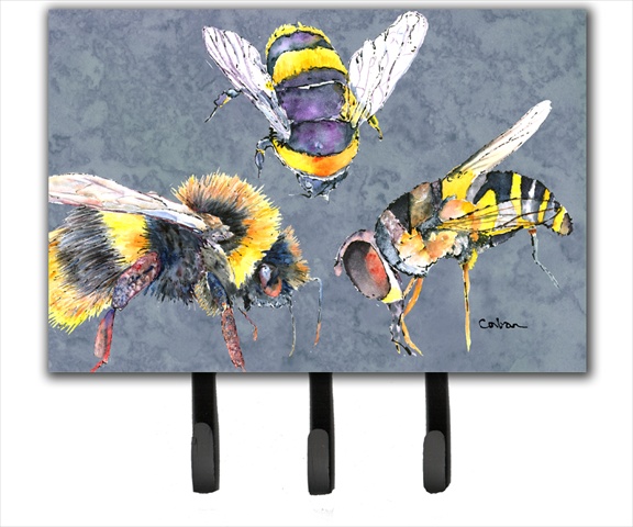 8879TH68 6 x 9 In. Bee Bees Times Three Leash or Key Holder