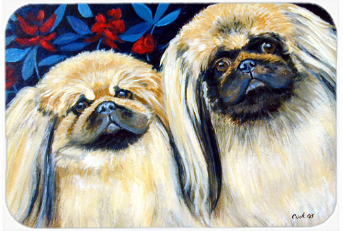 Picture of Carolines Treasures 7193LCB 15 X 12 In. Two Pekingese on a Glass Cutting Board Large Size