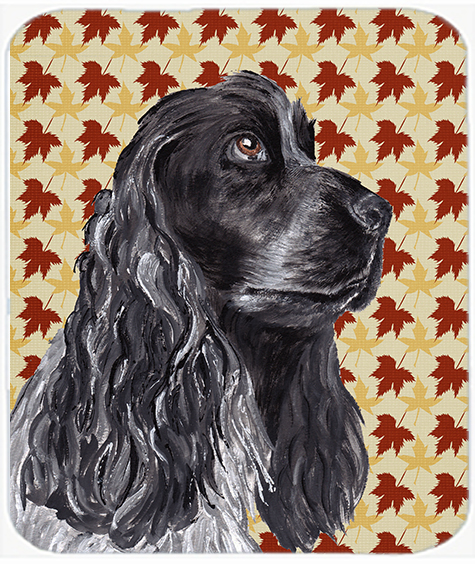 7.75 x 9.25 In. Cocker Spaniel Fall Leaves Mouse Pad, Hot Pad or Trivet