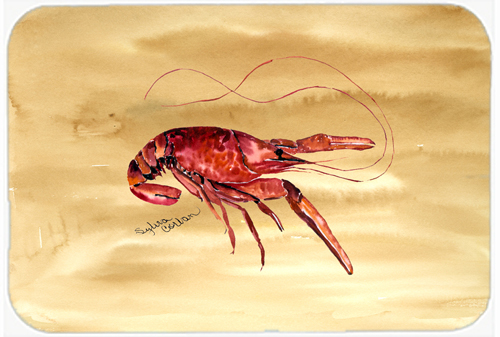 Picture of Carolines Treasures 8230LCB 15 X 12 In. Cooked Crawfish on Sandy Beach Glass Cutting Board