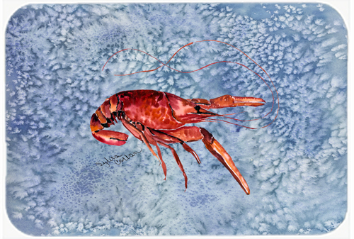 Picture of Carolines Treasures 8231LCB 15 X 12 In. Crawfish on Blue Glass Cutting Board