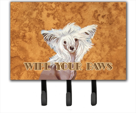 6 x 9 in. Chinese Crested Wipe Your Paws Leash or Key Holder