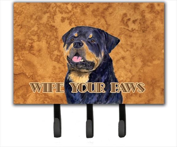 6 x 9 in. Rottweiler Wipe Your Paws Leash or Key Holder