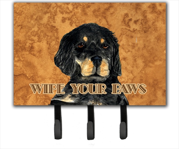 SS4885TH68 6 x 9 in. Gordon Setter Wipe Your Paws Leash or Key Holder