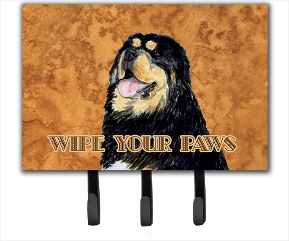 SS4886TH68 6 x 9 in. Tibetan Spaniel Wipe Your Paws Leash or Key Holder
