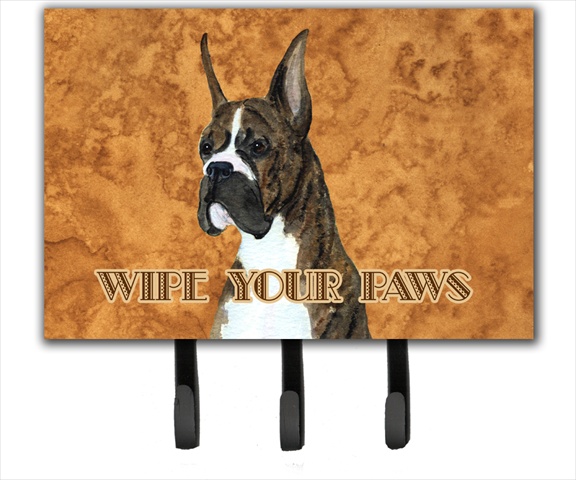 SS4888TH68 6 x 9 in. Brindle Boxer Wipe Your Paws Leash or Key Holder