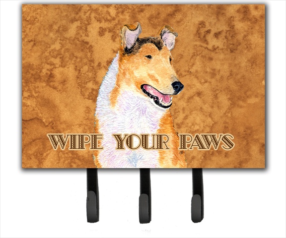 SS4903TH68 6 x 9 in. Collie Smooth Wipe Your Paws Leash or Key Holder