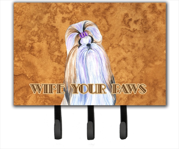 SS4904TH68 6 x 9 in. Shih Tzu Wipe Your Paws Leash or Key Holder