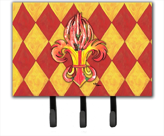 8499TH68 6 x 9 in. Peppers Fleur De Lis Leash or Key Holder