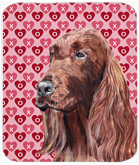 Irish Setter Valentines Love Glass Cutting Board - Large