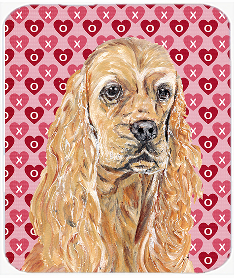 Cocker Spaniel Valentines Love Glass Cutting Board - Large