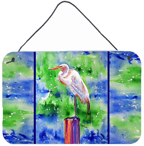 Egret Aluminium Metal Wall or Door Hanging Print