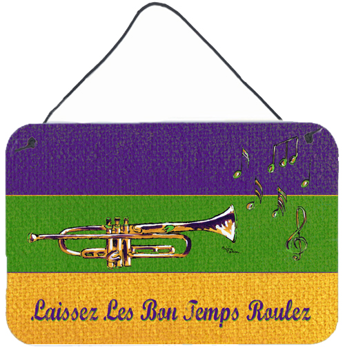 Mardi Gras Aluminium Metal Wall or Door Hanging Print