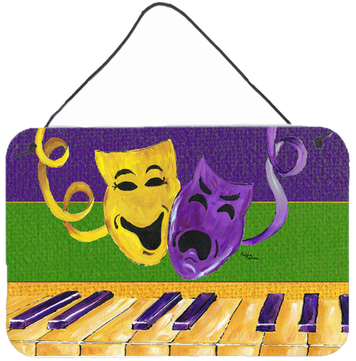 Mardi Gras Aluminium Metal Wall or Door Hanging Print