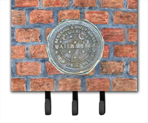 6 x 9 in. New Orleans Watermeter on Bricks Leash or Key Holder