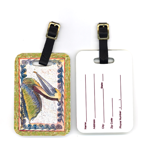 Pair of Bird Pelican Luggage Tag