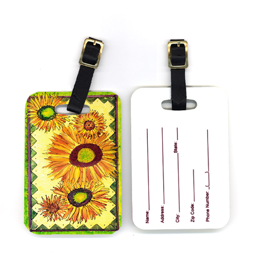 Pair of Flower Sunflower Luggage Tag