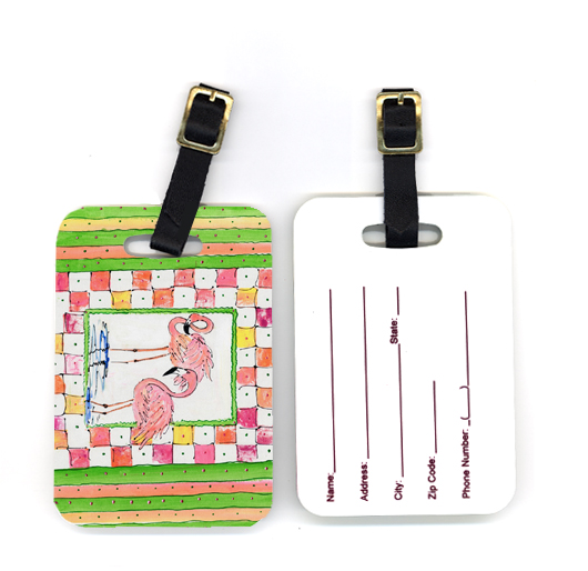 Pair of Bird Flamingo Luggage Tag