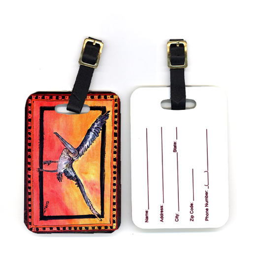 Pair of Bird Pelican Luggage Tag
