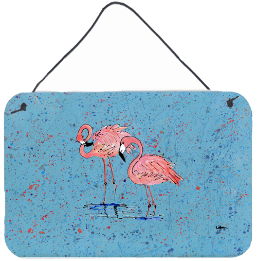 Flamingo Aluminium Metal Wall or Door Hanging Print