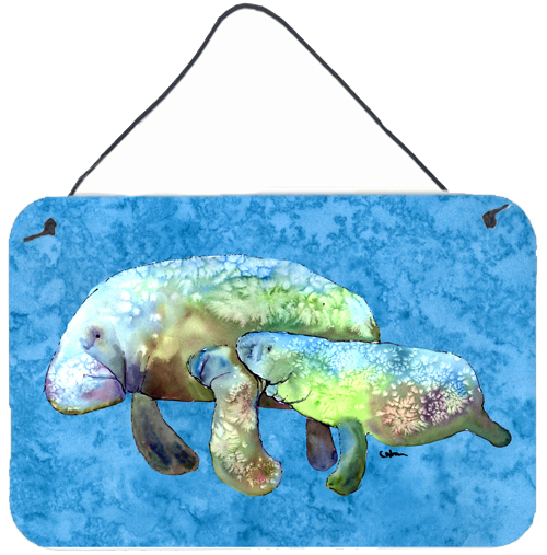 Manatee Aluminium Metal Wall or Door Hanging Print