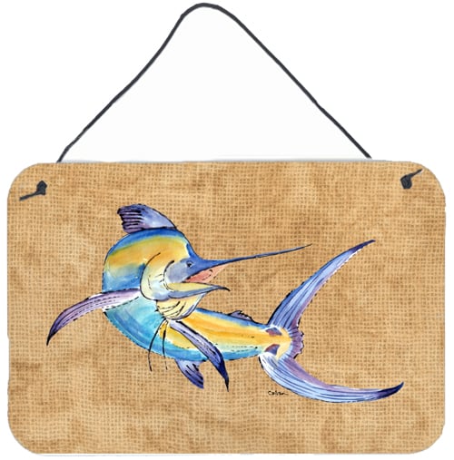 Blue Marlin Aluminium Metal Wall or Door Hanging Print