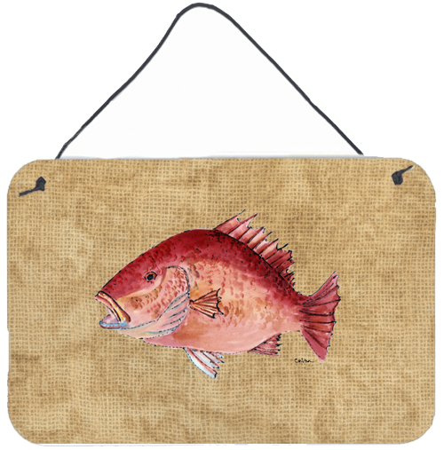 Strawberry Snapper Aluminium Metal Wall or Door Hanging Print