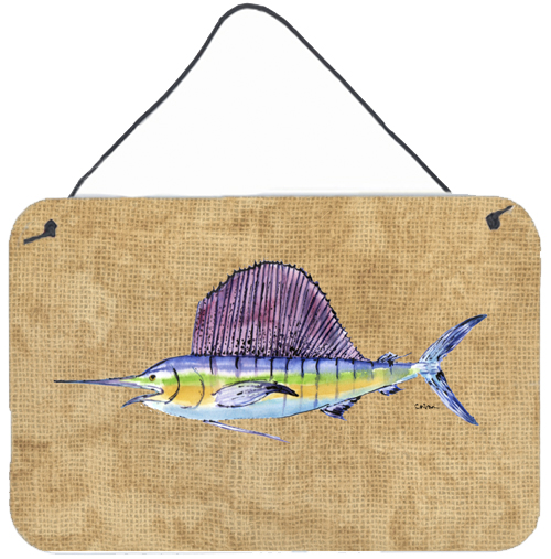 Swordfish Aluminium Metal Wall or Door Hanging Print