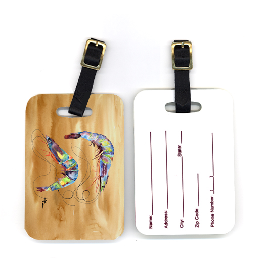 Pair of Shrimp Luggage Tag