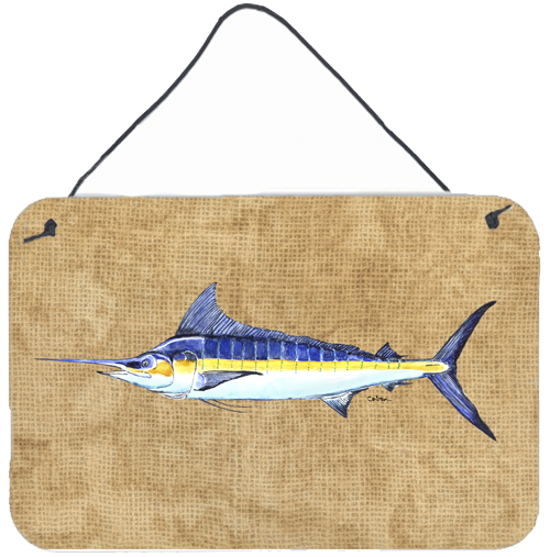 Blue Marlin Aluminium Metal Wall or Door Hanging Print