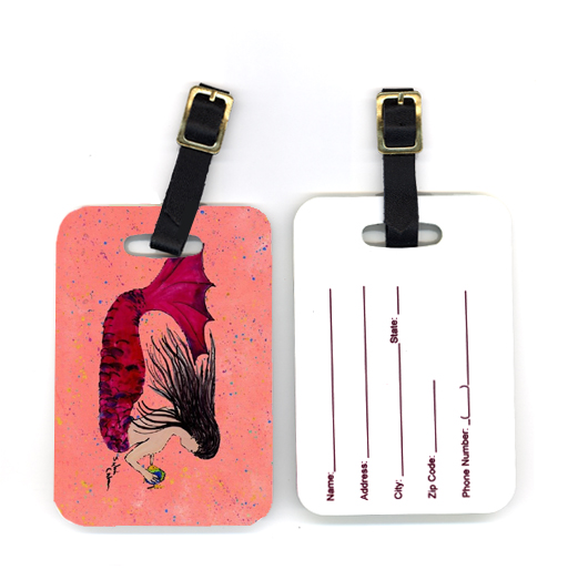 Pair of Mermaid Luggage Tag