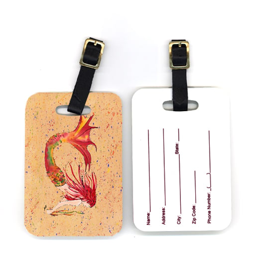 Pair of Mermaid Luggage Tag