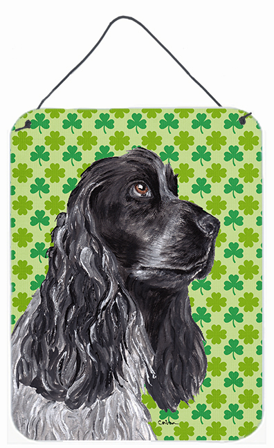 Cocker Spaniel St Patricks Irish Aluminium Metal Wall or Door Hanging Print