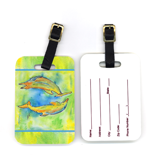 Pair of Dolphin Luggage Tag