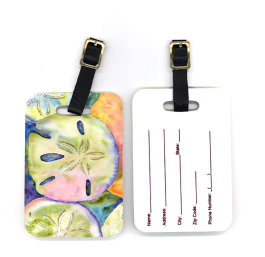 Pair of Sand Dollar Luggage Tag
